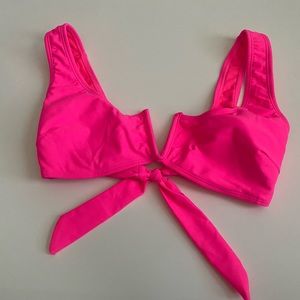 Cute hot pink neon bra bathing suit top